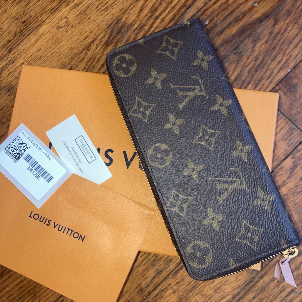 LOUIS VUITTON clemence wallet rose ballerine